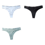3Pcs/Set Cotton Panties Sexy G-string Low Rise Panties Women Seamless Underwear Set Female Underpants Breathable Lingerie Panty