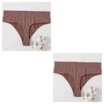2Pcs/Set Women Panties High Waist Panties Sexy Bodyshaper Thongs Female Underpants Seamless Underwear Sports G-string Intimates
