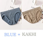 2Pcs/Set Seamless Panties Women Stretch Brief Panty Low Rise Underwear Sexy Female Full Coverage Underpants Lingerie