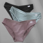 3PCS M-2XL Women Cotton Panties Briefs Female Sexy V Wasit Underwear Ladies Underpants Pantys Girls Plus Size Intimates Lingerie