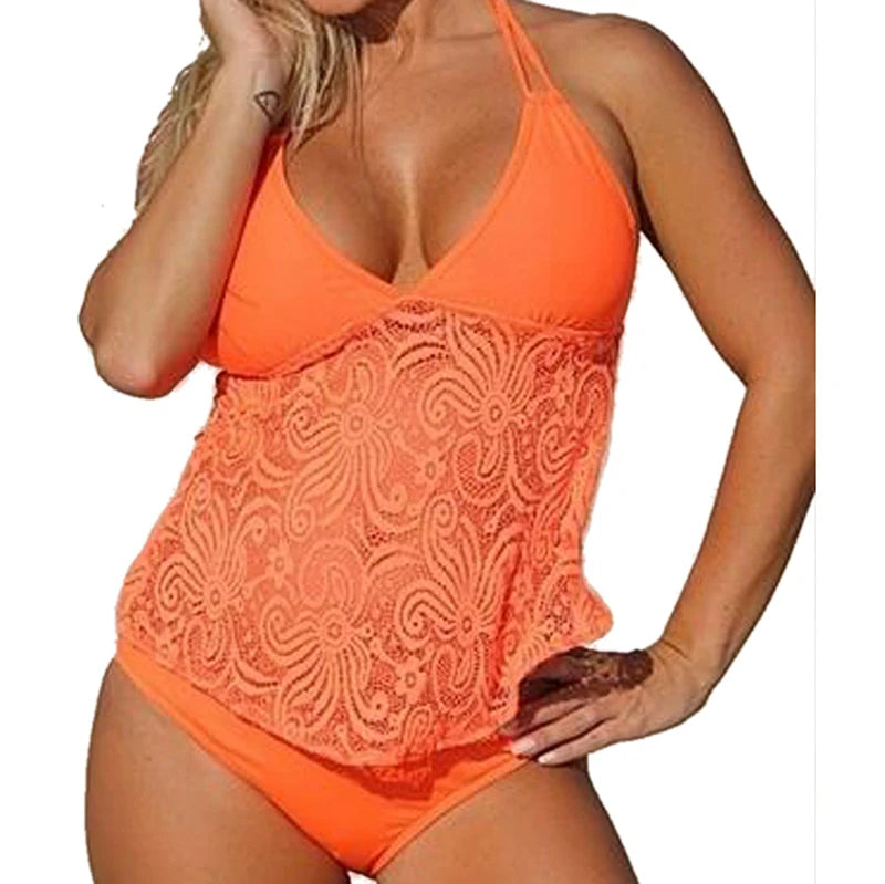 Tankini Swimwear Women 2025 Sexy Swimsuit Summer Bathing Suit Bikini Set Plus Size Women's Swimsuits Beach Wear Swimming Suit