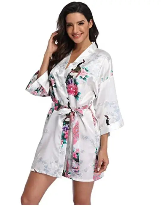 Rayon Robes Women Nightwear Flower Home Clothes Intimate Lingerie Casual Kimono Bath Gown Lady Sexy Night Dress Oversize 3XL