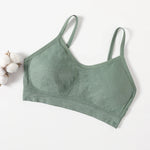 Women's Wireless Bra Sports Tube Top Ribbed Ruched Camisole Bralette With/Without Pads Underwear Sexy Lingerie M-L Intimates