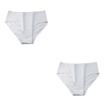 2PCS/Set Cotton Briefs Women High Waist Underpants Solid Color Lingerie Female Comfot Breathable M-2XL Panties Intimates