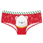 Women's Cute Cartoon Christmas Print Panties Comfortable Low Waist Lady Lingerie Sexy Butt Wrap Female Briefs Seamless Knickers