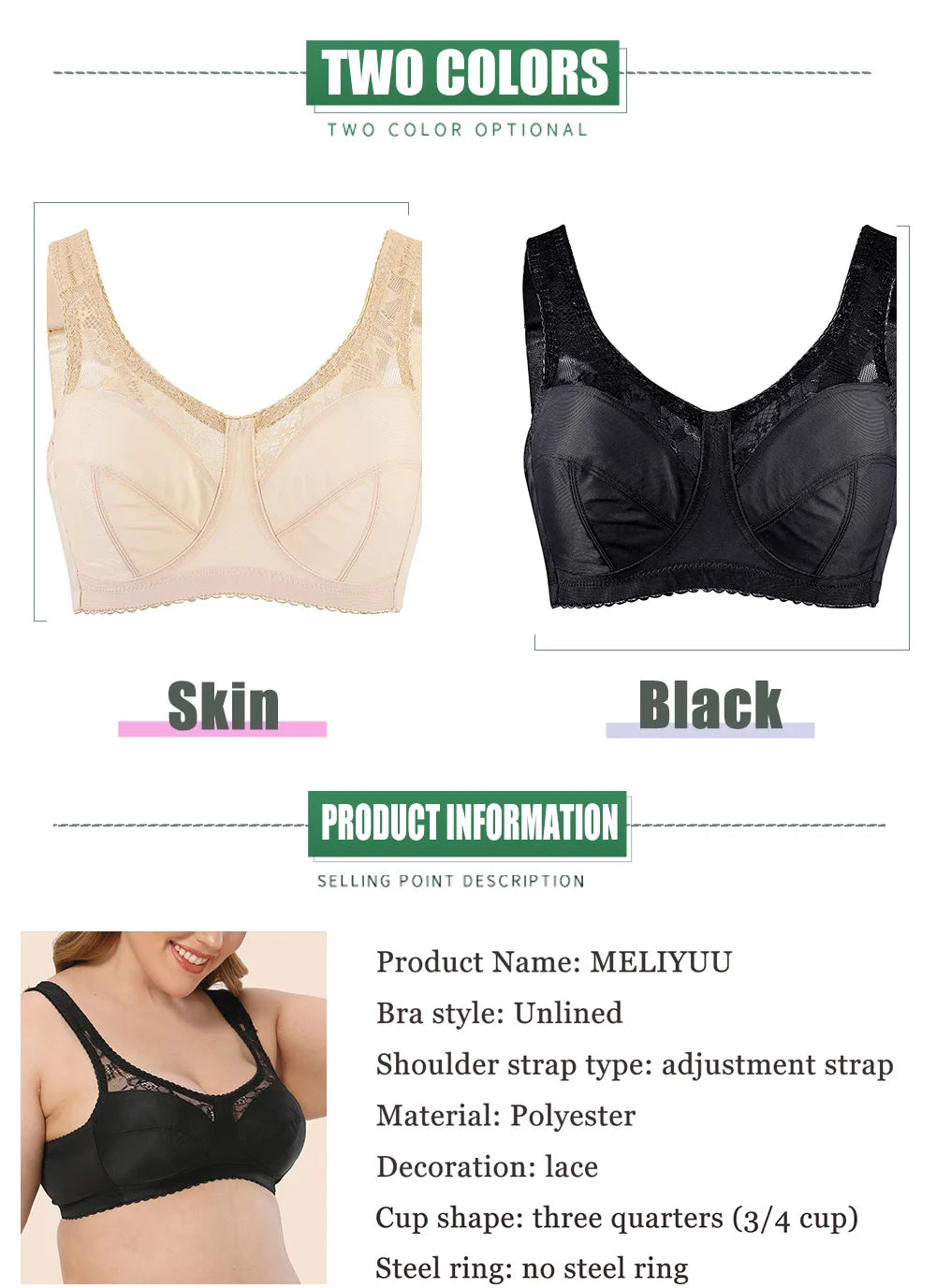 Womens Lace Bra Bralette Black Sexy Lingerie Wire Free Underwear Tops Minimizer Plus Size Brassiere BH 36-56 A B C D E F G H Cup