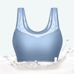 Sexy Latex Bra Push Up Women's Underwear Seamless Beautiful Back Shock-absorbing Gathers Bralette Transparent Lace Brassiere