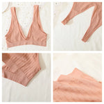 Seamless Bra And Panties Set Push Up Bras Women Sexy Lingerie Female High Waist G-String V-neck Brassiere Underwear Set