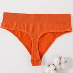 1PC/2PCS Women High Waist Panties Thongs High-Leg Cut Panty Ladies Daily & Fitness Underpant Seamless Underwear Panties M-XL