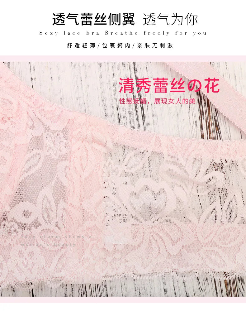 Sexy Lace Push Up Women Bra Underwear Thin Cup Underwire Bralette Plus Size 75-105 B C D Cup Ultra-thin Lace Sexy Bras