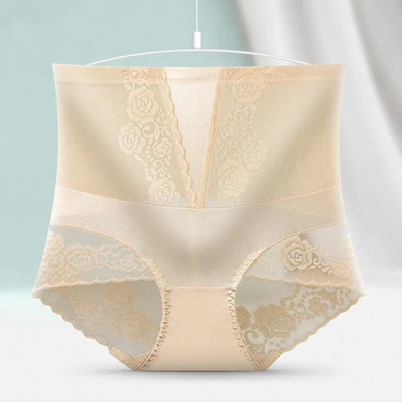 Women Lace Embroidery Flowers Panties Sexy High Waist Butt Lifter Briefs Health Tummy Slim Seamless Underwear Plus Size Knickers