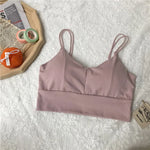 Cotton Tube Tops Women Bra Crop Top Female Wireless Solid Color Top Sleeveless Sexy Lingerie Padded Underwear