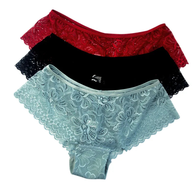 1PC Sexy Panties for Woman Sexy Underwear Breathable Lace Lingerie Female Briefs Comfy LacePantys Transparent Female Underpants