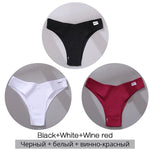 3Pcs/Set Cotton Women Briefs Sexy Seamless Brazilian Panties Female Low Rise Underwear Breathable Underpants Girls M-XL Intimate