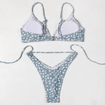ZTVitality Swimwear Women Wave Point Sexy Bikini 2022 New Arrival Straps Padded Bra High Leg Bandage Swimsuit Brazilian Biquini