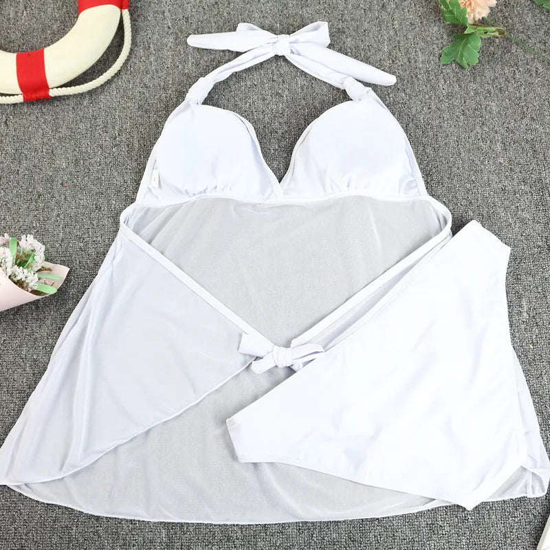 Tankini Swimwear Women 2025 Sexy Swimsuit Summer Bathing Suit Bikini Set Plus Size Women's Swimsuits Beach Wear Swimming Suit