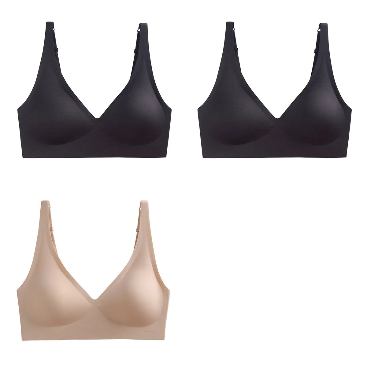 3Pcs/Set Seamless Bras Wire Free Brassiere Women Underwear Female Sexy Lingerie Plunge Underwear & Sleepwears Intimates