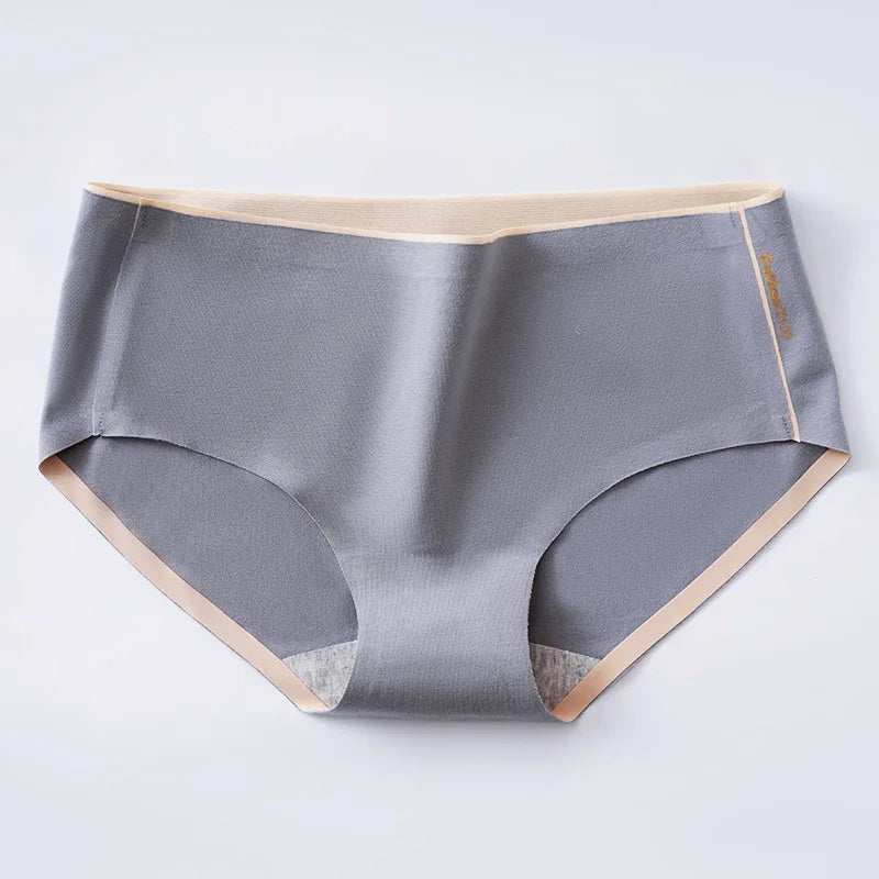 1 Pack Seamless Panties for Women Comfort Underwear Low-Rise Lingerie Ladies Cotton Crotch Briefs M-XL
