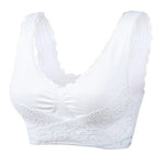 Front Cross Buckle Lace Bra Adjustment Gathering Women's Underwear Yoga Running Vest Seamless Without Steel Ring Brassiere