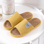 Breathable Flax Slippers Women Men Indoor Mute Slipper Anti-slip Lovers House Floor Shoes SoftLadies Summer Home Slides
