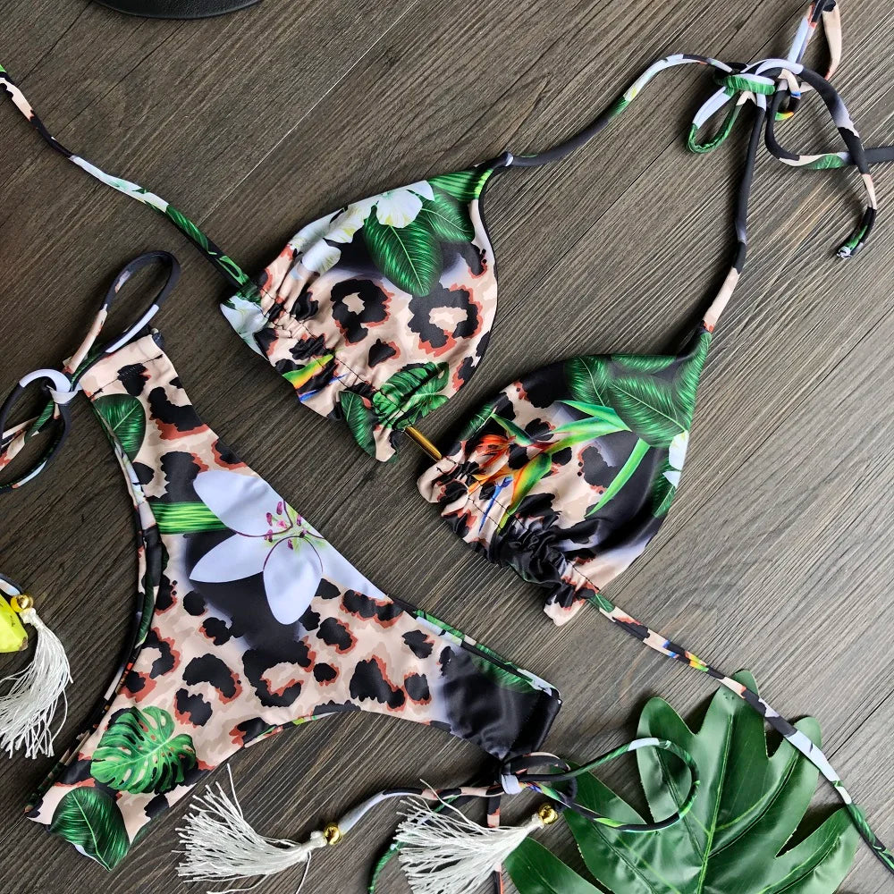 RUOTONGSEPT 2023 Popular Womens Beachwear Sexy Bikinis Set Hot Sport Swimwear Push-Up Padded SwimsuitExquisite Bather Swimwear