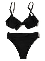 ZTVitality Black Bow High Waist Bikinis Brazilian Sexy Bikini 2021 New Arrival Straps Padded Bra Swimsuit Female Swimwear Women
