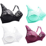 Bras For Womens Lingerie Floral Lace Bra Underwire Brassiere PerspectivePlus Size Bralette Female Sexy Underwear Tops