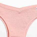 FINETOO Women's Cotton Panties Ladies Sexy V Waist Brazilian Underwear Female T-Back Briefs Panty M-XL Girls Intimates Lingerie
