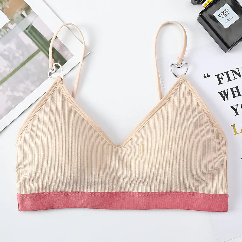 Women Padded Bras Top Seamless Bra Tank Top No Rims Underwear Summer Tube Top Female Sexy Lingerie Backless Brassiere