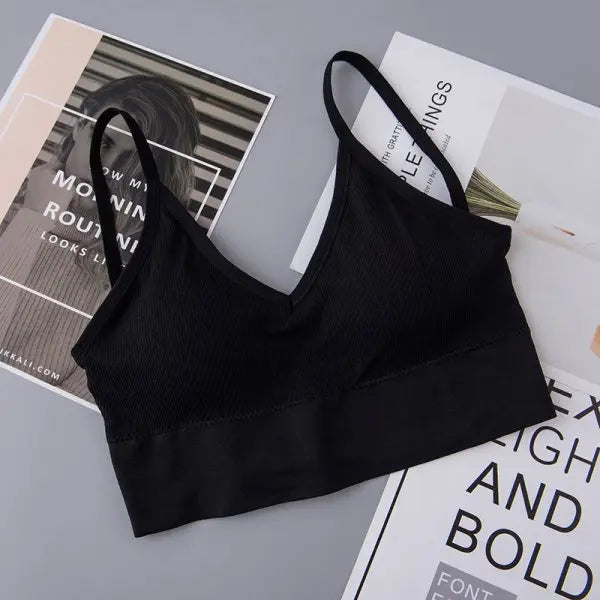 Women Tube Top U Back Crop Top Push Up Bra Sexy Lingerie Seamless Underwear Female Solid Color Sport Top Fitness Brassiere