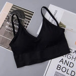 Women Tube Top U Back Crop Top Push Up Bra Sexy Lingerie Seamless Underwear Female Solid Color Sport Top Fitness Brassiere