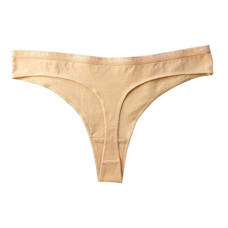 Cotton Panties Women Thongs Sexy G-string Female Underpants Low-Rise T-back Underwear Comfort Panties Girls Ladies Lingerie M-XL
