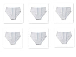 6Pcs/Set Women High Waist Cotton Briefs Breathable Panties Seamless Edge Comfort Underwear Solid Color Soft M-2XL Intimates