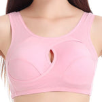Breathable Cotton Bra No Rims Seamless Women's Underwear With breast pads Gathers Bralette Comfortable Sleeping Brassiere