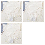 3Pcs/Set Seamless Panties Women High Waist Briefs High Cut Sports Bottom Underwear Female Stretch Rib Underpants Sexy Lingerie