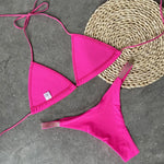 Shiny Sequins Diamond Micro Bikini 2025 Women Swimsuit Female Halter Swimwear Two Pieces Bikini Set Brazilian Bathing Suit Swim