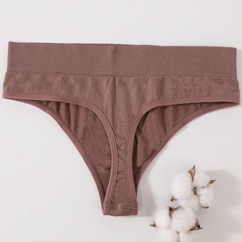 2Pcs/Set Women Panties High Waist Panties Sexy Bodyshaper Thongs Female Underpants Seamless Underwear Sports G-string Intimates