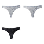 3Pcs/Set Cotton Panties Sexy G-string Low Rise Panties Women Seamless Underwear Set Female Underpants Breathable Lingerie Panty