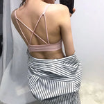 Women Tube Top Seamless Crop Top Wrapped Chest Underwear Cross Female Sports Bra Fitness Lingerie Sexy Intimates Bandeau Top