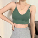 Women Tube Top U Back Crop Top Push Up Bra Sexy Lingerie Seamless Underwear Female Solid Color Sport Top Fitness Brassiere