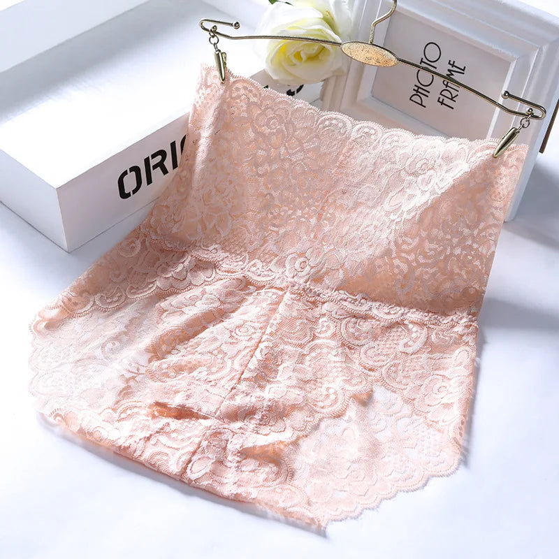 Sexy Lace Shapers Panties Europe Women Seamless Hip Raise Slimming Tummy Control Briefs Transparent 3XL Plus Size Lingerie