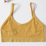 Women U-Neck Thin Strap Ribbed Wireless Bralette Push Up Bras Sport Seamless Underwear Without Pads Sexy Lingerie Crop Top M-XL