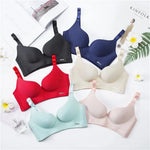 Thin Style Adjustable Shoulder Strap Bra Wireless AB Cup Brassiere Breathable Sleep Bralette Sexy Stripe Gather Women's Underwea