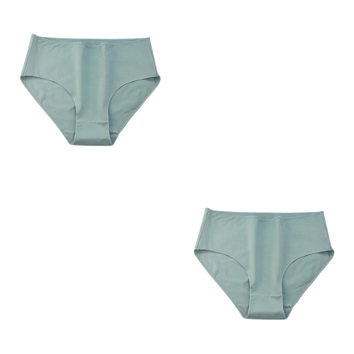 2PCS/Set Cotton Briefs Women High Waist Underpants Solid Color Lingerie Female Comfot Breathable M-2XL Panties Intimates