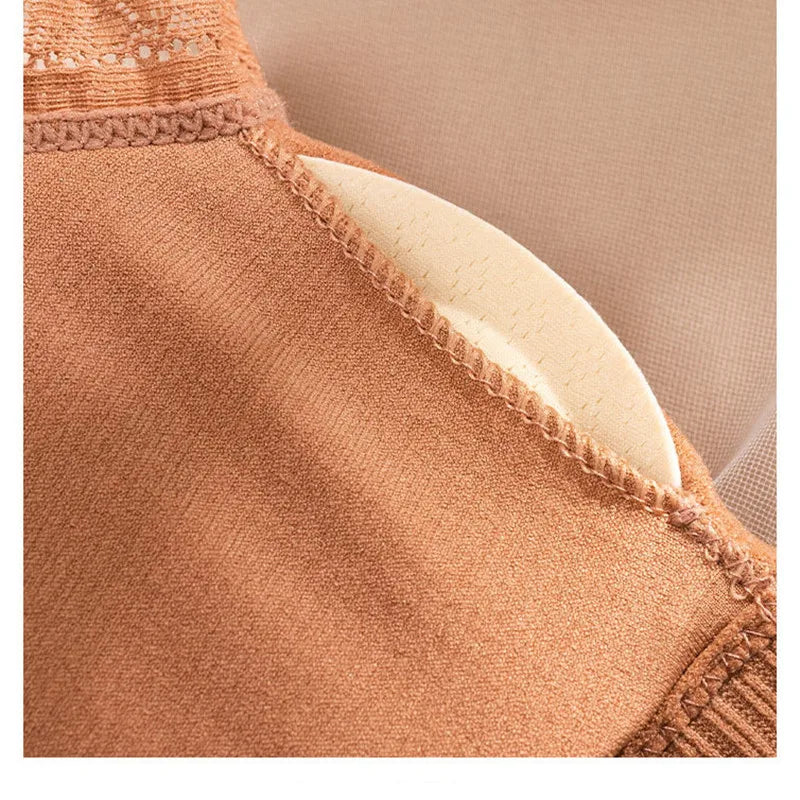 Women Wire Free Bra Removable Pad Bandeau Fixed Wide Lace Trim Strap Rib Tube Top Everyday Layering Intimates