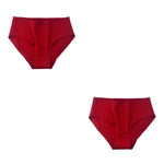2PCS/Set Cotton Briefs Women High Waist Underpants Solid Color Lingerie Female Comfot Breathable M-2XL Panties Intimates