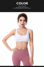New Fitness Sports Bra for Women Push Up Cross Back Shockproof Running Gym Training Workout Yoga Underwear Crop Tops
