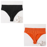 2Pcs/Set Women Panties High Waist Panties Sexy Bodyshaper Thongs Female Underpants Seamless Underwear Sports G-string Intimates