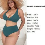 0XL - 4XL Splicing Bikini Large Size Swimwear Plus Size Women Swimsuit Female Two-pieces Bikini set Bather Bathing Suit K3785