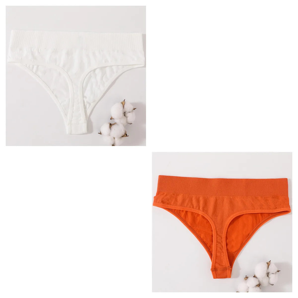 2Pcs/Set Women Panties High Waist Panties Sexy Bodyshaper Thongs Female Underpants Seamless Underwear Sports G-string Intimates